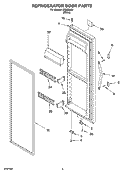 REFRIGERATOR DOOR PARTS Diagram and Parts List for IKS203300  Inglis Refrigerator