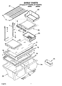 SHELF PARTS, OPTIONAL PARTS Diagram and Parts List for ET1FHMXMT02  Whirlpool Refrigerator