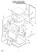 UPPER OVEN Diagram and Parts List for RB170PXBB0  Whirlpool Wall Oven