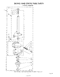 BRAKE AND DRIVE TUBE Diagram and Parts List for LA5460XSW0  Whirlpool Washer