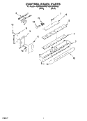 CONTROL PANEL PARTS Diagram and Parts List for KSSO36QMB00  KitchenAid Refrigerator