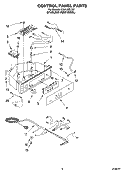 CONTROL PANEL PARTS Diagram and Parts List for KUIA15PLLS1  KitchenAid Ice Maker