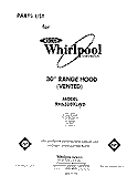 SECTION Diagram and Parts List for RH6330XLW0  Whirlpool Range Hood
