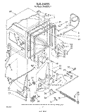 TUB , LITERATURE AND OPTIONAL Diagram and Parts List for DU5000XL1  Whirlpool Dishwasher