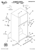 CABINET, LITERATURE Diagram and Parts List for ET8LFKXKT02  Whirlpool Refrigerator