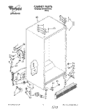 CABINET Diagram and Parts List for 6ED25DQXAW00  Whirlpool Refrigerator
