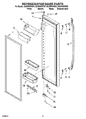 REFRIGERATOR DOOR PARTS Diagram and Parts List for GC3PHEXNS01  Whirlpool Refrigerator