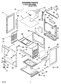 CHASSIS PARTS Diagram and Parts List for VSF315PEMQ3  Whirlpool Range