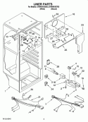 LINER PARTS Diagram and Parts List for ET6WSKXST03  Whirlpool Refrigerator