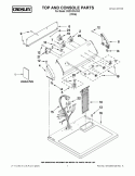TOP AND CONSOLE PARTS Diagram and Parts List for CGD137HXW0  Whirlpool Dryer