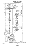 GEARCASE Diagram and Parts List for LA6400XPW6  Whirlpool Washer