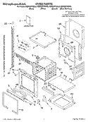 OVEN, LITERATURE Diagram and Parts List for KEMC377KBS0  KitchenAid Microwave Oven Combo