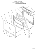 DOOR, LIT/OPTIONAL Diagram and Parts List for SF372BEEQ0  Whirlpool Range