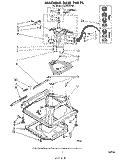 MACHINE BASE Diagram and Parts List for LA3300XPW4  Whirlpool Washer