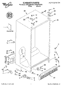 CABINET PARTS Diagram and Parts List for 5VED7GTKKQ01  Whirlpool Refrigerator