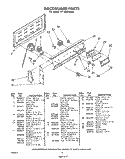 BACKGUARD , LITERATURE AND OPTIONAL Diagram and Parts List for RF4400XLW0  Whirlpool Range