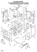 CHASSIS PARTS Diagram and Parts List for RF196LXMB4  Whirlpool Range