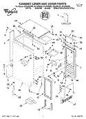 CABINET LINER AND DOOR, LIT/OPTIONAL Diagram and Parts List for GI1500XHN3  Whirlpool Ice Maker