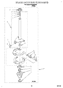 BRAKE AND DRIVE TUBE Diagram and Parts List for LST6132BW1  Whirlpool Washer