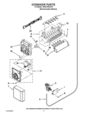 ICEMAKER PARTS Diagram and Parts List for 3WSC19D4XY01  Whirlpool Refrigerator