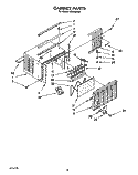 CABINET Diagram and Parts List for X05002X03  Roper Air Conditioner