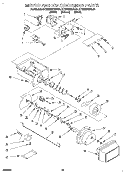 MOTOR AND ICE CONTAINER Diagram and Parts List for KTRS25QDBL01  KitchenAid Refrigerator