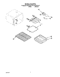 OVEN Diagram and Parts List for KERC600EAL0  KitchenAid Range