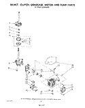 BRAKE, CLUTCH, GEARCASE, MOTOR AND PUMP Diagram and Parts List for LA5580XSW3  Whirlpool Washer