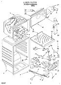 LINER Diagram and Parts List for RT18EKREW03  Roper Refrigerator
