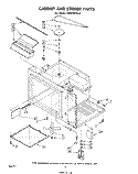 CABINET AND STIRRER Diagram and Parts List for RM275PXL0  Whirlpool Microwave Oven Combo