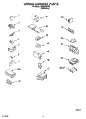 WIRING HARNESS PARTS Diagram and Parts List for GSW9559LW0  Whirlpool Washer