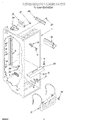 REFRIGERATOR LINER Diagram and Parts List for 7ED27DQXDN01  Whirlpool Refrigerator