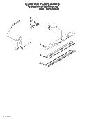 CONTROL PANEL PARTS Diagram and Parts List for KSSO48QTX00  KitchenAid Refrigerator