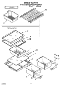 SHELF PARTS, OPTIONAL PARTS Diagram and Parts List for ET8AHMXPQ00  Whirlpool Refrigerator