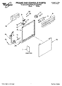 FRAME AND CONSOLE PARTS Diagram and Parts List for DU948PWPB0  Whirlpool Dishwasher