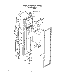 FREEZER DOOR Diagram and Parts List for 3XRA720  Whirlpool Refrigerator