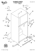 CABINET, LITERATURE Diagram and Parts List for ER9SHKXKQ00  Whirlpool Refrigerator
