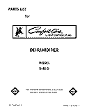 SECTION Diagram and Parts List for BFD400  Whirlpool Dehumidifier