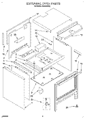EXTERNAL OVEN Diagram and Parts List for SGS395XX2  Roper Range