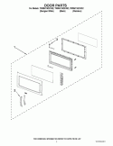 DOOR PARTS Diagram and Parts List for YWMH1162XVB2  Whirlpool Microwave