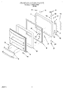 FREEZER DOOR Diagram and Parts List for 1ET25DKXGW00  Whirlpool Refrigerator