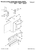 DOOR AND PANEL PARTS Diagram and Parts List for KUDS02FRWH0  KitchenAid Dishwasher