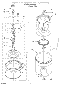 AGITATOR, BASKET AND TUB Diagram and Parts List for LSQ9510JQ1  Whirlpool Washer