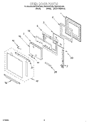 OVEN DOOR Diagram and Parts List for GMC275PDB4  Whirlpool Microwave Oven Combo