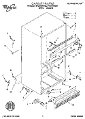 CABINET Diagram and Parts List for ET25DMXBN02  Whirlpool Refrigerator