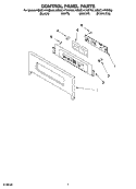 CONTROL PANEL PARTS Diagram and Parts List for KBMC147HBT02  KitchenAid Microwave Oven Combo