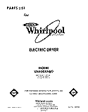 SECTION Diagram and Parts List for LE6680XSW0  Whirlpool Dryer