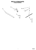 INSTALLATION PARTS Diagram and Parts List for KUDD01SSPA0  KitchenAid Dishwasher