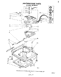 MACHINE BASE Diagram and Parts List for LA5530XPW1  Whirlpool Washer