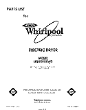 SECTION Diagram and Parts List for LE6800XSW0  Whirlpool Dryer
